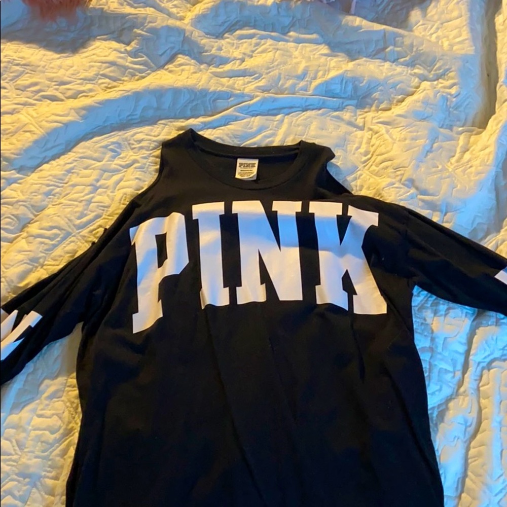 long sleeve shoulder showing shirt